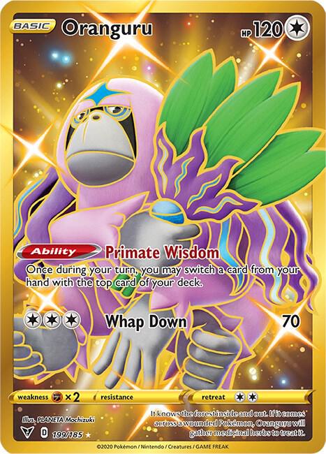 Pokemon Vivid Voltage Oranguru (Secret) 199/185 Secret Rare Holofoil Card - stylecreep.com