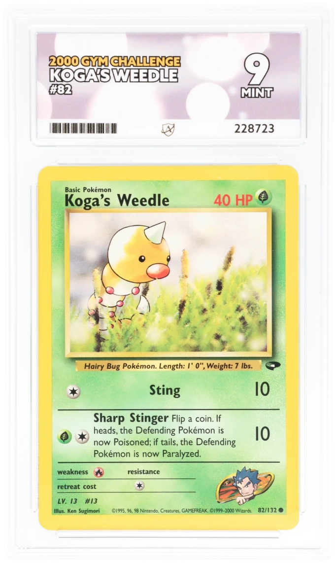 pokemon weedle card Pokemon Graded Card - Koga's Weedle 82/132