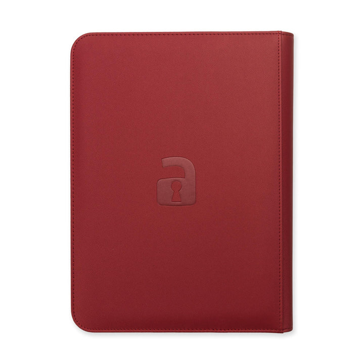 Vault X Exo-Tec Zip Binder 9-Pocket Metallic Red - stylecreep.com
