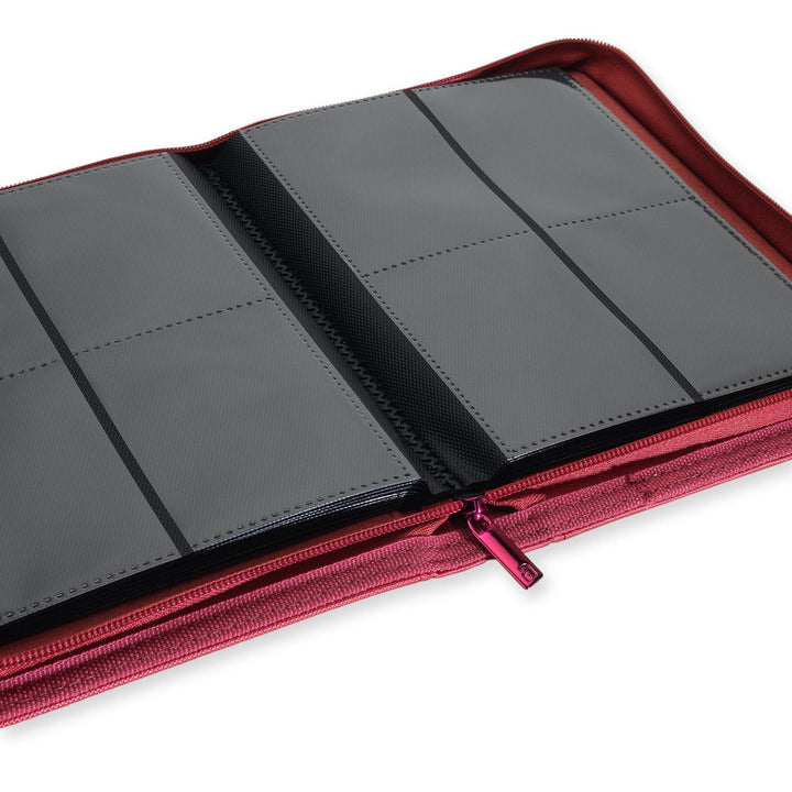 Vault X Exo-Tec Zip Binder 4-Pocket Metallic Red - stylecreep.com