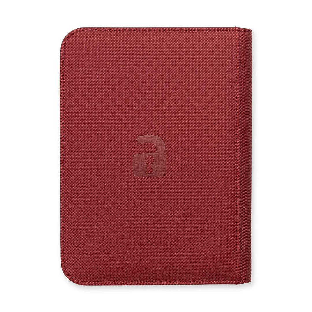Vault X Exo-Tec Zip Binder 4-Pocket Metallic Red - stylecreep.com