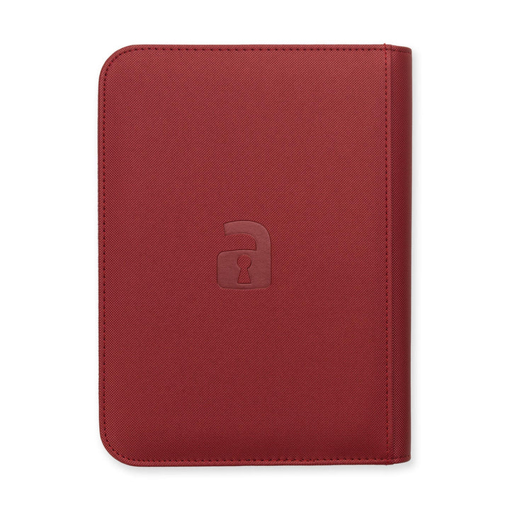Vault X Exo-Tec Zip Binder 4-Pocket Metallic Red - stylecreep.com
