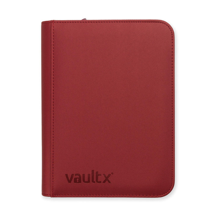 Vault X Exo-Tec Zip Binder 4-Pocket Metallic Red - stylecreep.com