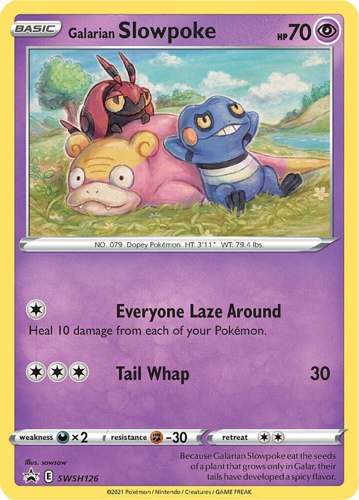 Pokemon Sword & Shield Promo Galarian Slowpoke SWSH126 Holo Card