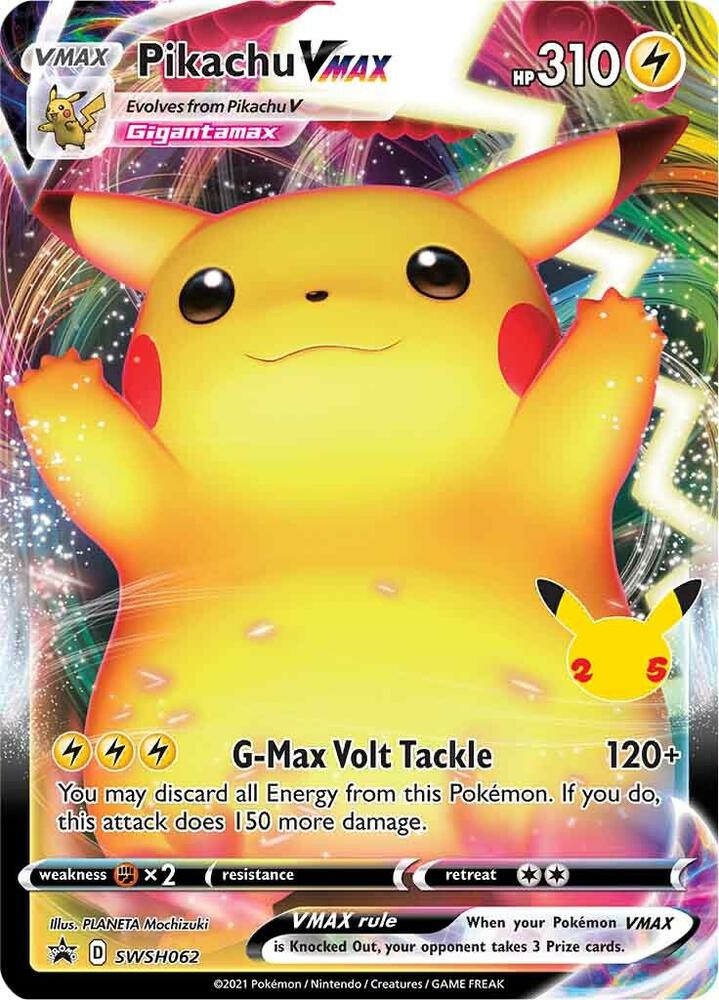 Pokemon Sword & Shield Promo Pikachu VMAX SWSH062 Holo Card
