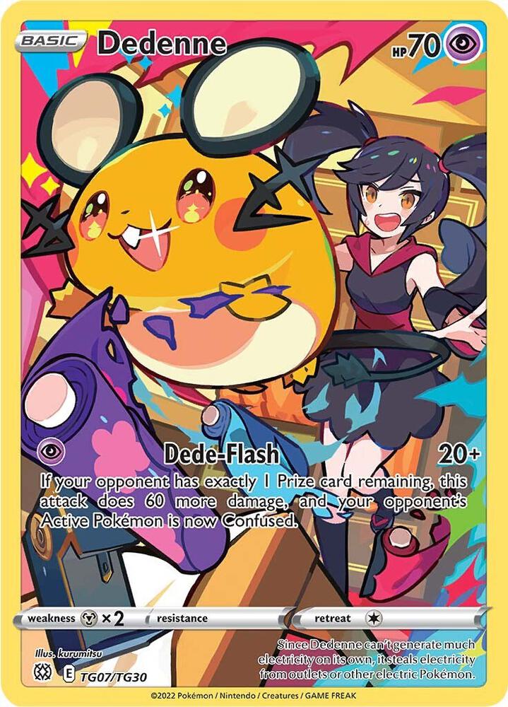 Pokemon Brilliant Stars Dedenne TG07/TG30 Ultra Rare Holofoil Card