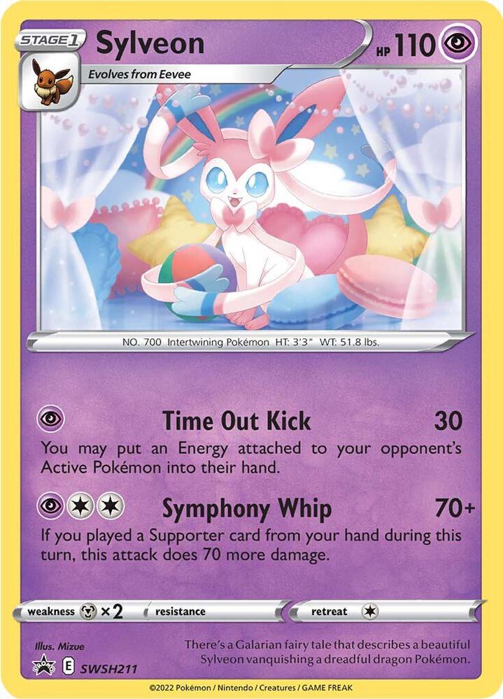 Pokemon Sword & Shield Promo Sylveon SWSH211 Holo Card - stylecreep.com