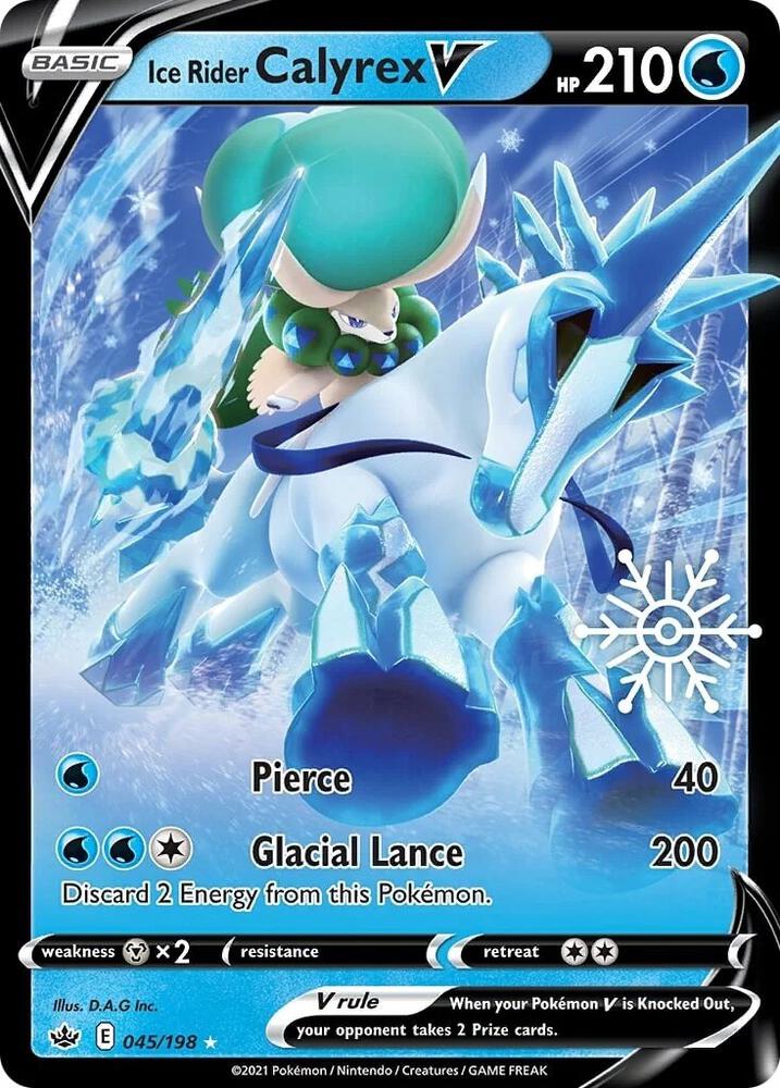Pokemon Holiday Calender Ice Rider Calyrex V 045/198 Promo Card (NOT SEALED) - stylecreep.com