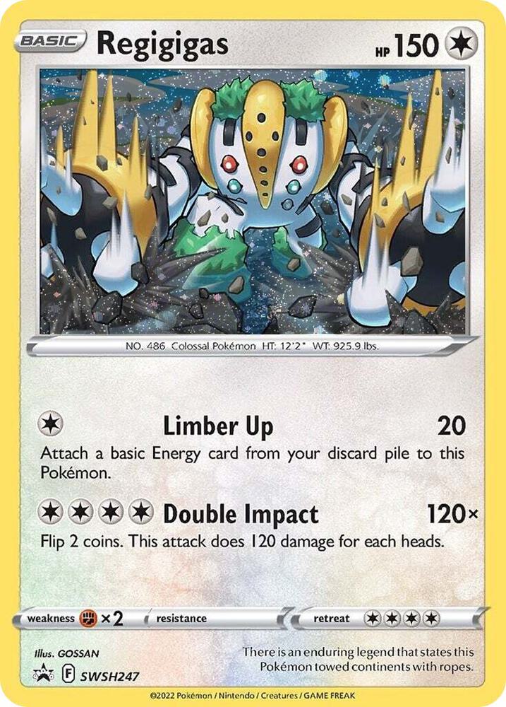 Pokemon Sword & Shield Promo Regigigas SWSH247 Holo Card