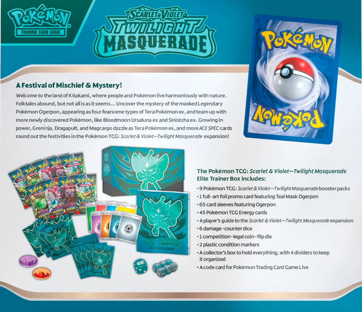 Pokemon TCG Twilight Masquerade Elite Trainer Box - stylecreep.com