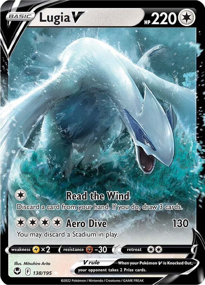 Pokemon Silver Tempest Lugia V 138/195 Ultra Rare Holo Card - stylecreep.com