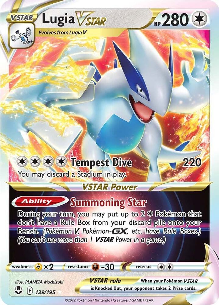 Pokemon Silver Tempest Lugia VSTAR 139/195 Ultra Rare Holofoil Card