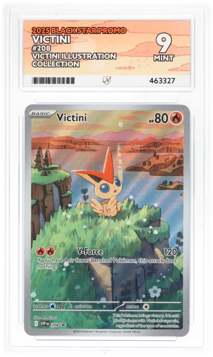 Pokemon Graded Card - Victini 208 SV Promo - Ace Mint 9 (463327)