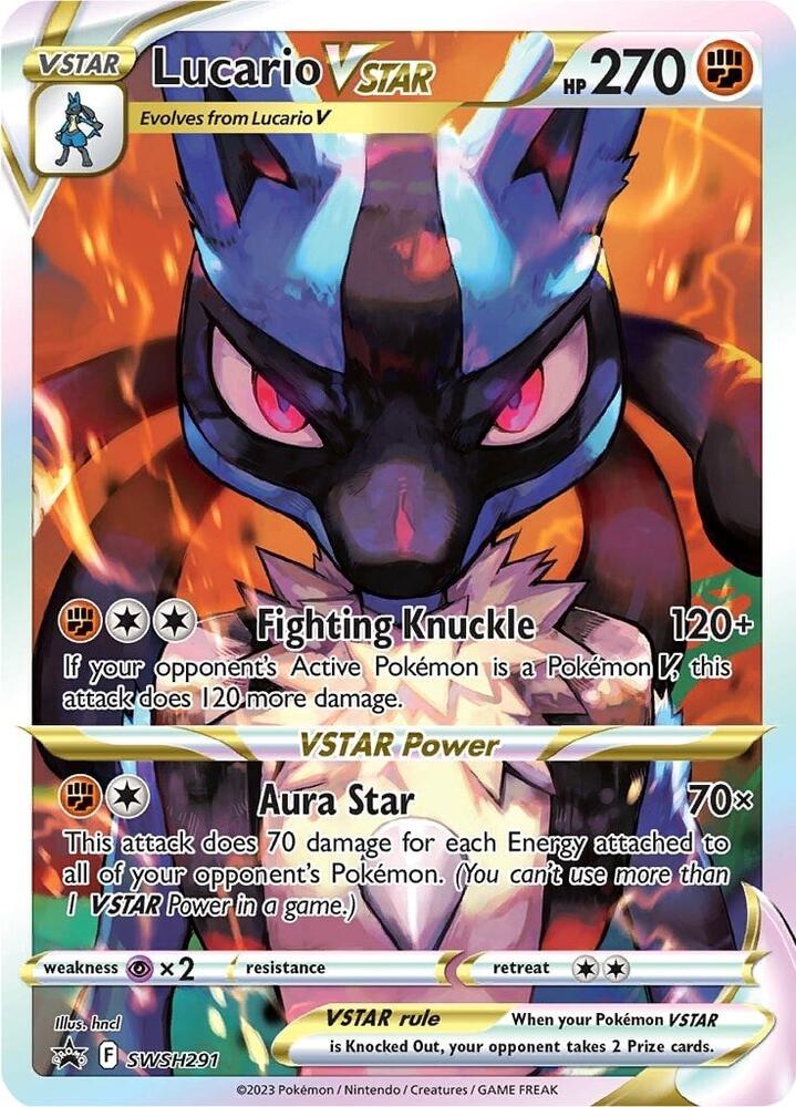 Pokemon Sword & Shield Promo Lucario VSTAR SWSH291 Promo Holofoil Card