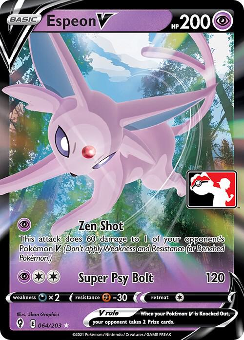 Pokemon Prize Pack Series Espeon V 064/203 Ultra Rare Holofoil Card - stylecreep.com