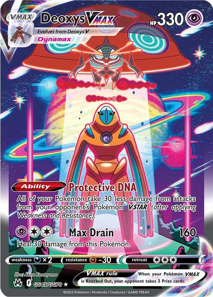 Pokemon Crown Zenith Deoxys VMAX GG45/GG70 Ultra Rare Holofoil Card