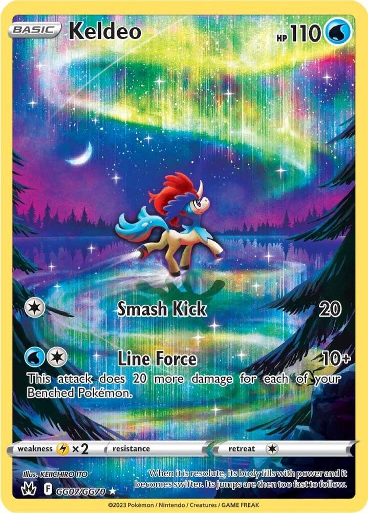 Pokemon Crown Zenith Keldeo GG07/GG70 Holo Rare Holofoil Card