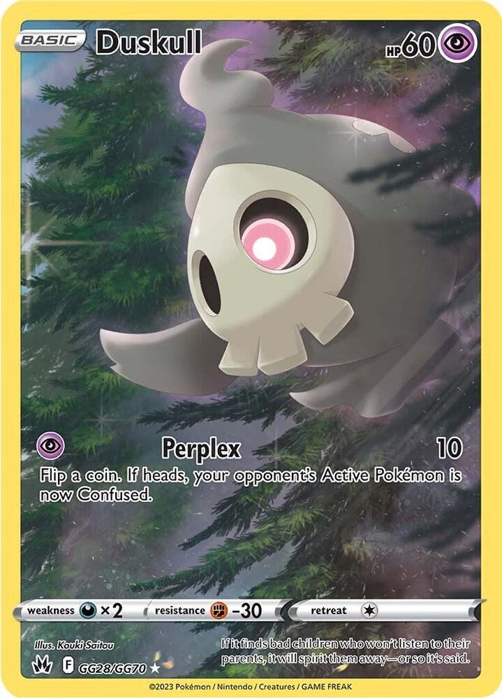 Pokemon Crown Zenith Duskull GG28/GG70 Holo Rare Holofoil Card