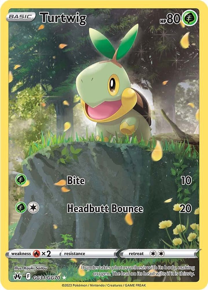 Pokemon Crown Zenith Turtwig GG31/GG70 Holo Rare Holofoil Card