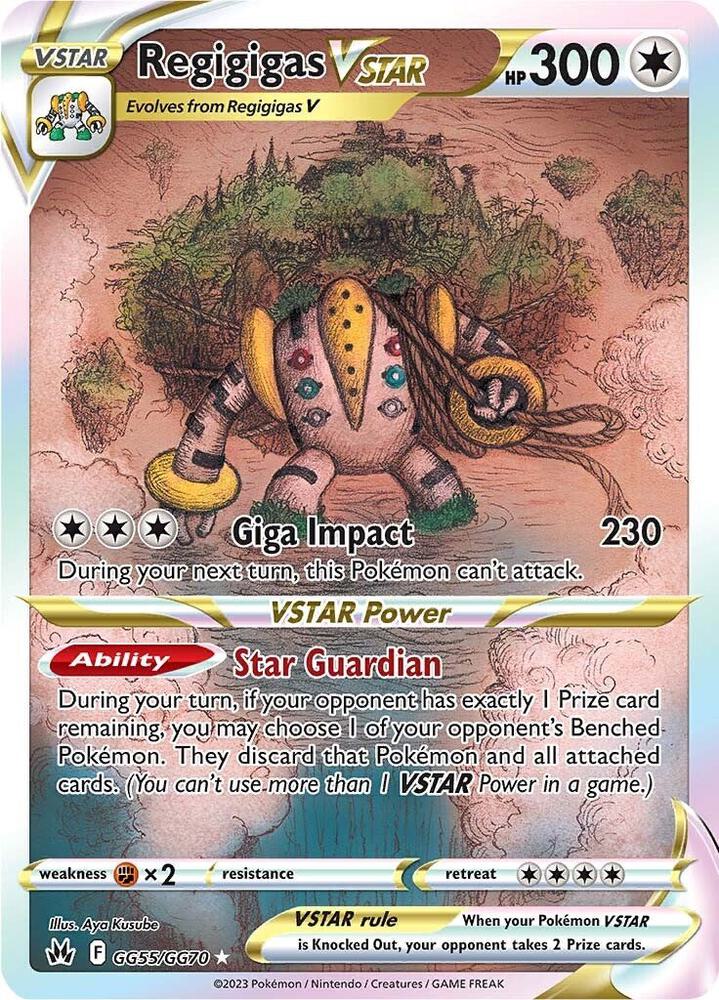 Pokemon Crown Zenith Regigigas VSTAR GG55/GG70 Ultra Rare Holofoil Card