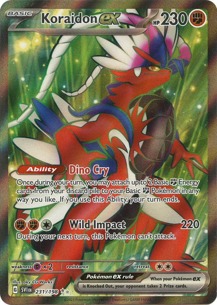 Pokemon Scarlet & Violet Koraidon ex 231/198 Ultra Rare Holofoil Card