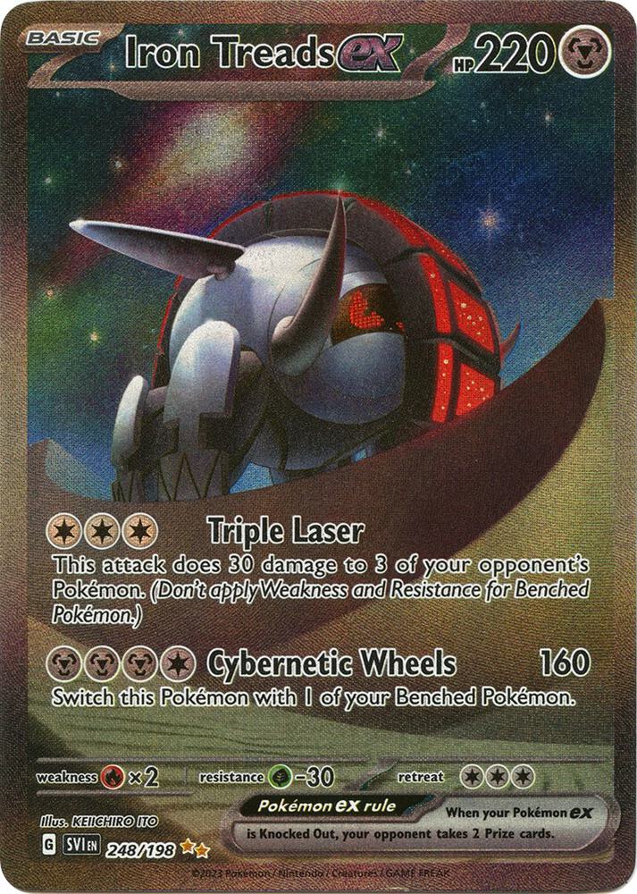 Pokemon Scarlet & Violet Iron Treads 248/198 Special Illustration Rare Holofoil Card