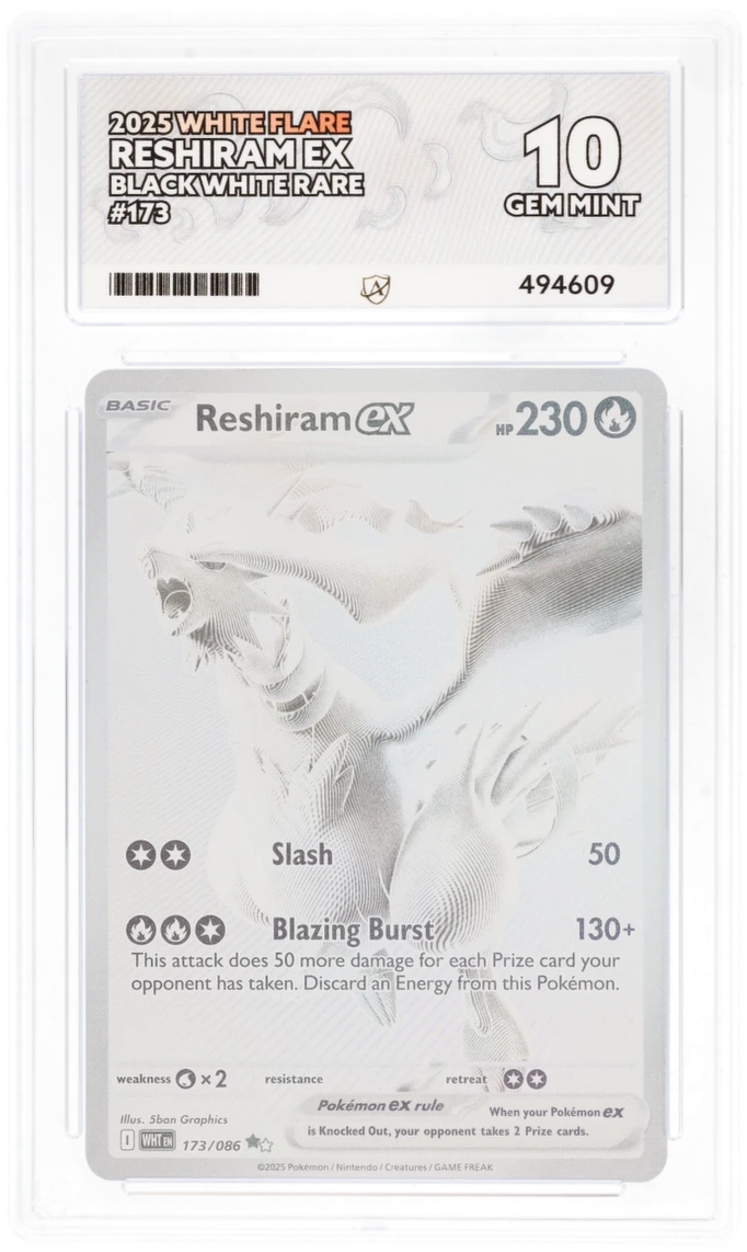 Pokemon Graded Card - Reshiram ex 173/086 - Ace Gem Mint 10 (494609)