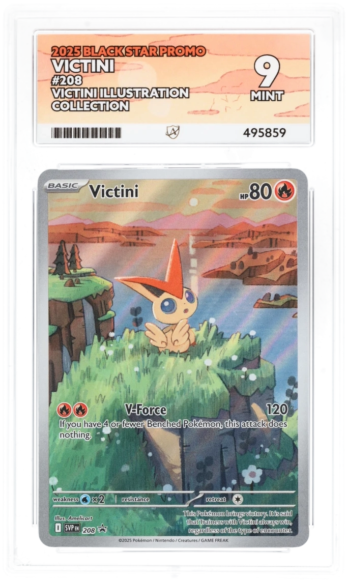 Pokemon Graded Card - Victini 208 SV Promo - Ace Mint 9 (495859)