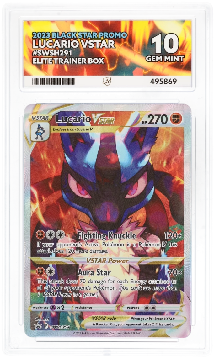 Pokemon Graded Card - Lucario VSTAR SWSH291 Promo - Ace Gem Mint 10 (495869)