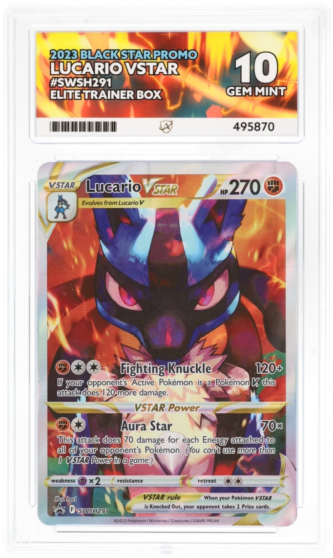 Pokemon Graded Card - Lucario VSTAR SWSH291 Promo - Ace Gem Mint 10 (495870)