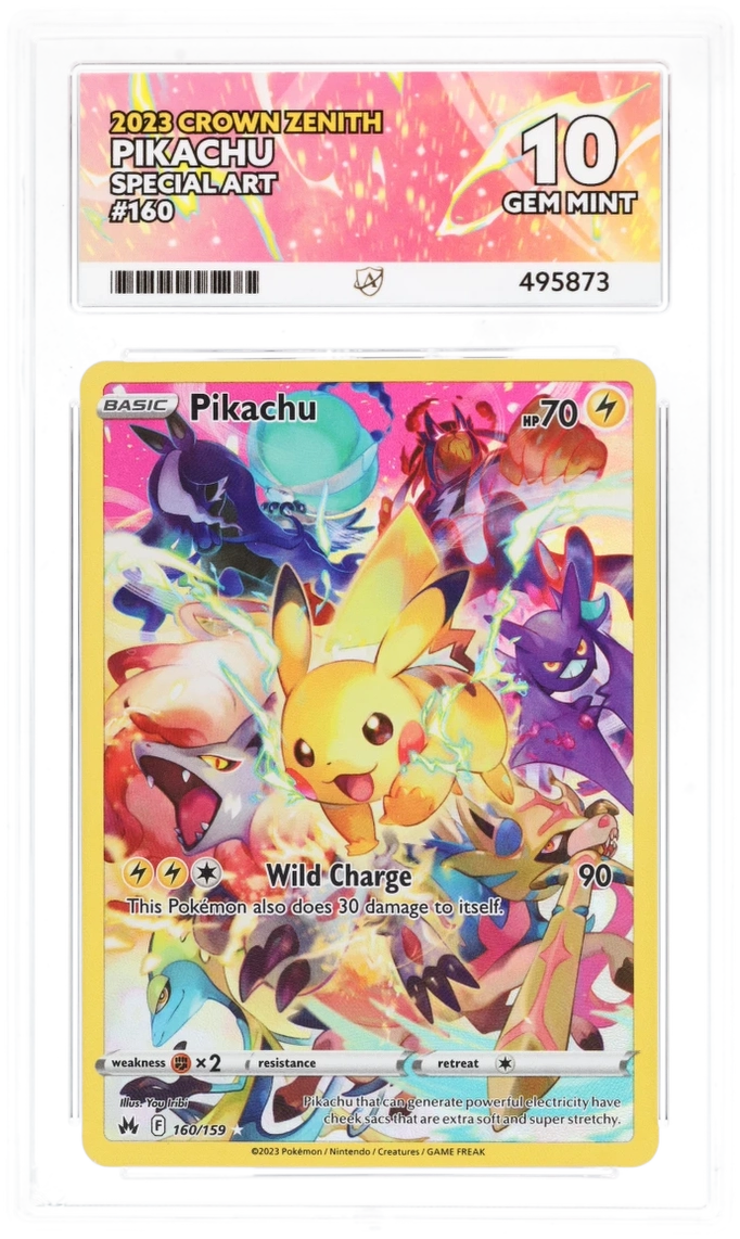 Pokemon Graded Card - Pikachu 160/159 - Ace Gem Mint 10 (495873)