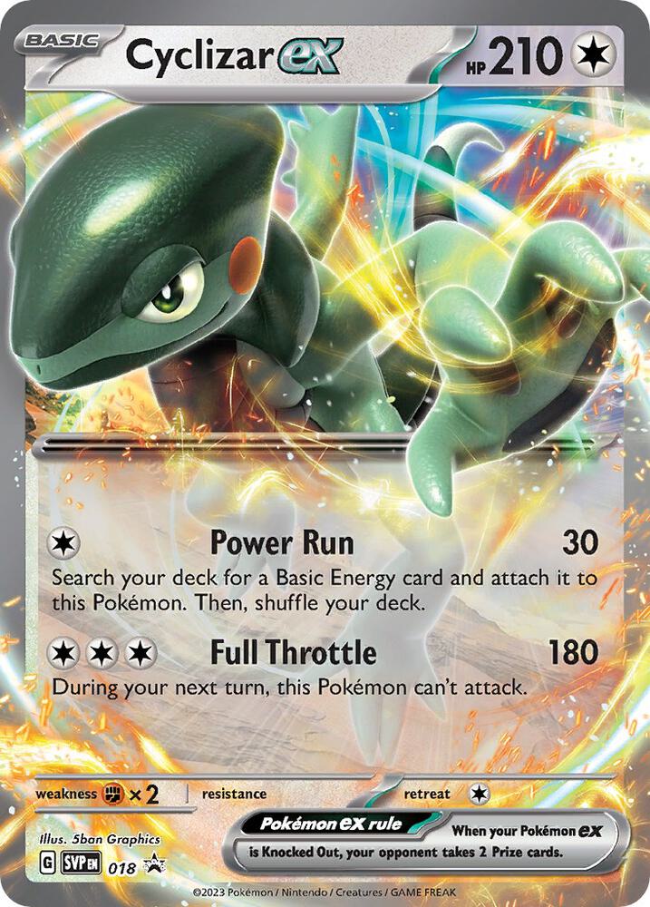 Pokemon Scarlet & Violet Promo Cyclizar ex 018 Holo Card - stylecreep.com