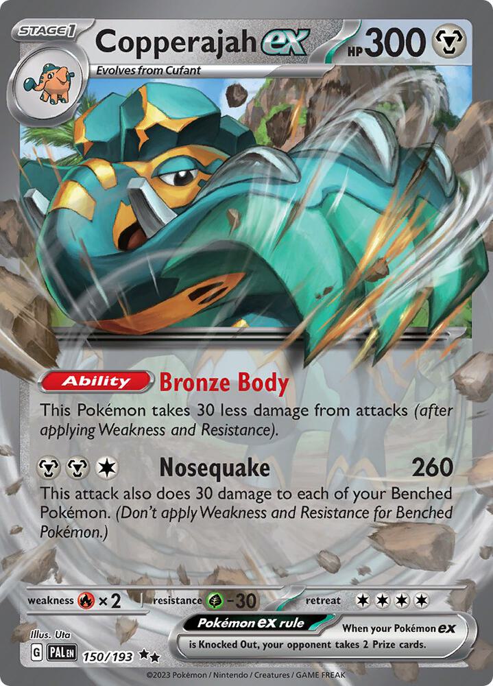 Pokemon Paldea Evolved Copperajah ex 150/193 Double Rare Holo Card - stylecreep.com