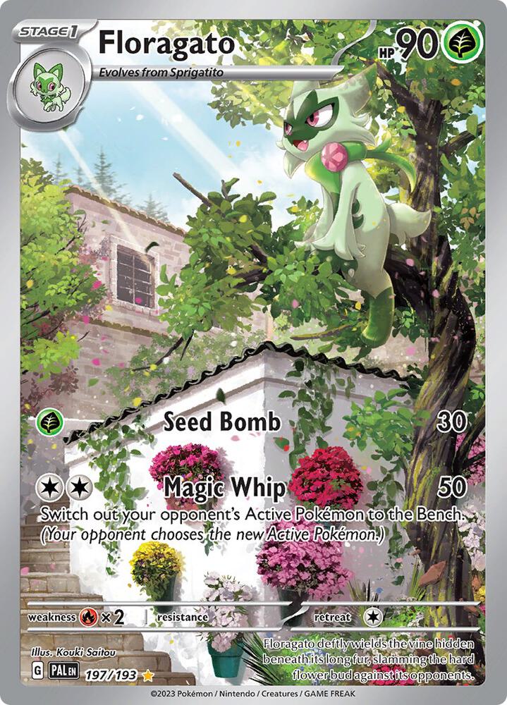 Pokemon Paldea Evolved Floragato 197/193 Illustration Rare Holofoil Card - stylecreep.com