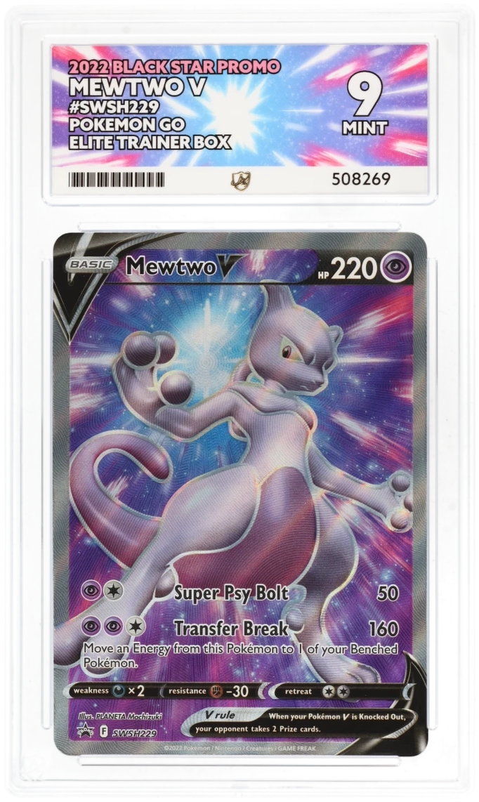 Pokemon Graded Card - Mewtwo SWSH229 Promo - Ace Mint 9 (508269)