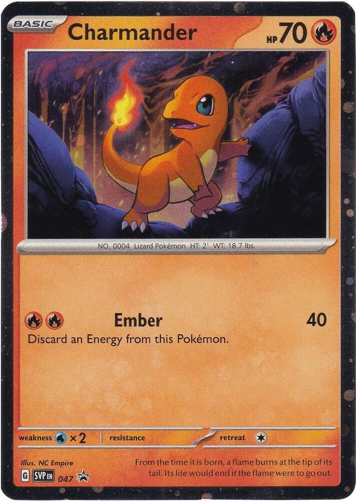 Pokemon Scarlet & Violet Promo Charmander 047 Holo Card - stylecreep.com