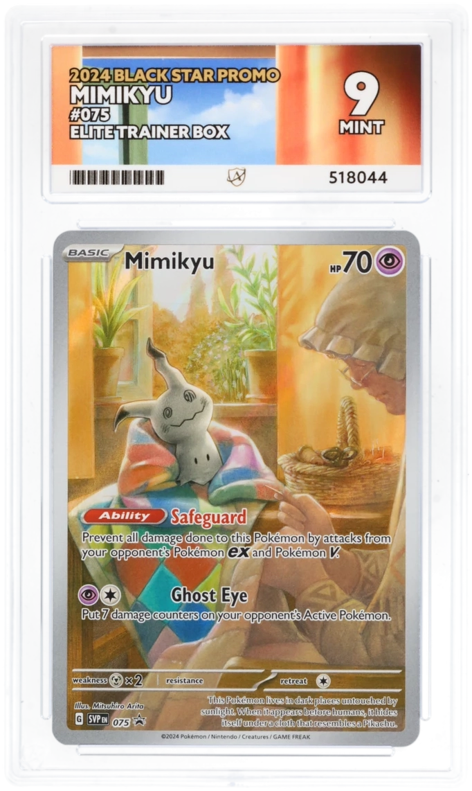 Pokemon Graded Card - Mimikyu 075 SV Promo - Ace Mint 9 (518044)
