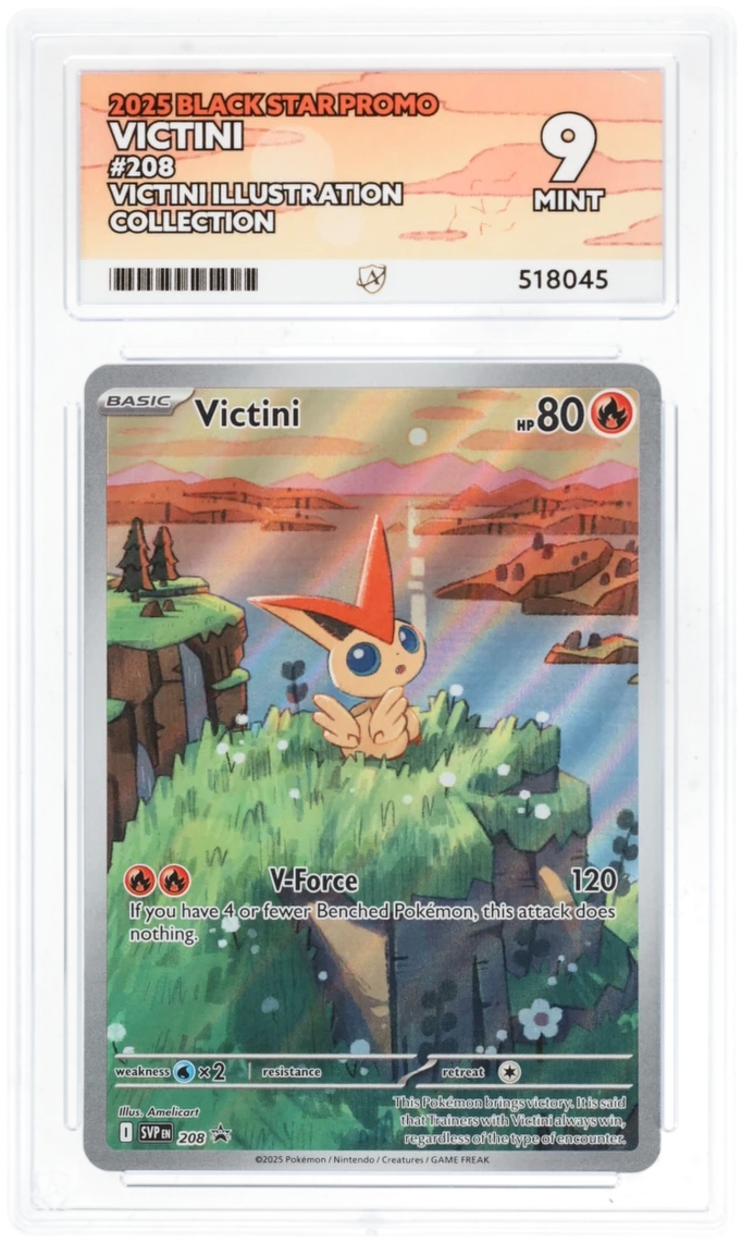 Pokemon Graded Card - Victini 208 SV Promo - Ace Mint 9 (518045)