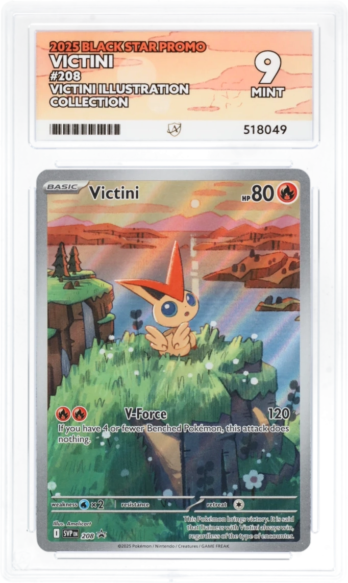 Pokemon Graded Card - Victini 208 SV Promo - Ace Mint 9 (518049)