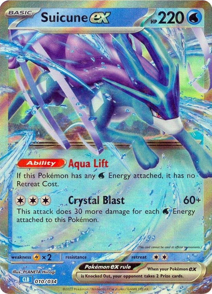 Pokemon Trading Card Game Classic Suicune ex 010/034 Classic Collection Holo Card