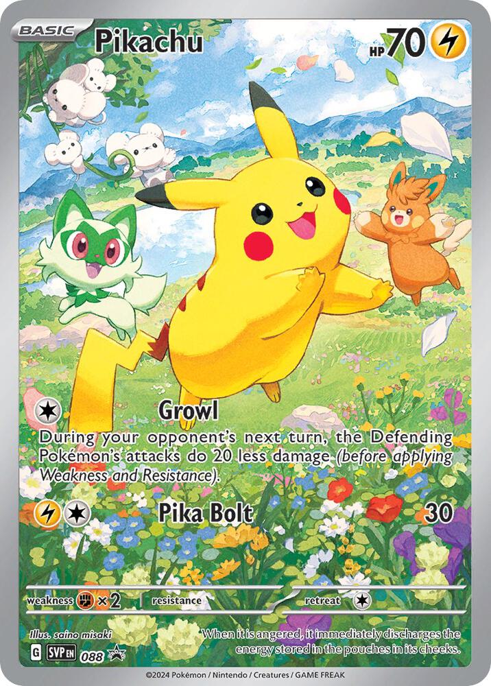 Pokemon Scarlet & Violet Promo Pikachu 088 Card (NOT SEALED) - stylecreep.com