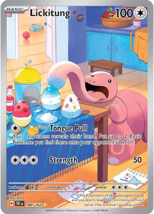 Pokemon Temporal Forces Lickitung 180/162 Illustration Rare Holofoil Card