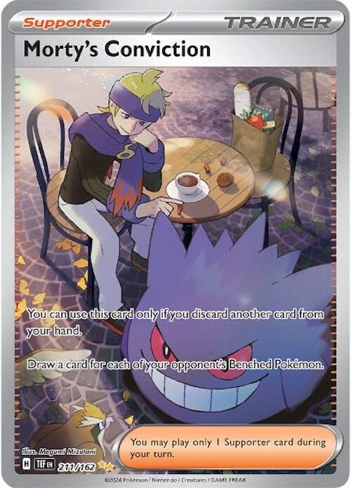 Pokemon Temporal Forces Morty's Conviction 211/162 Special Illustration Rare Holofoil Card - stylecreep.com