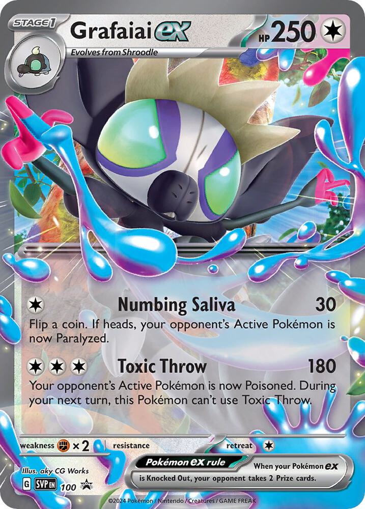 Pokemon Scarlet & Violet Promo Grafaiai ex 100 Holo Card - stylecreep.com