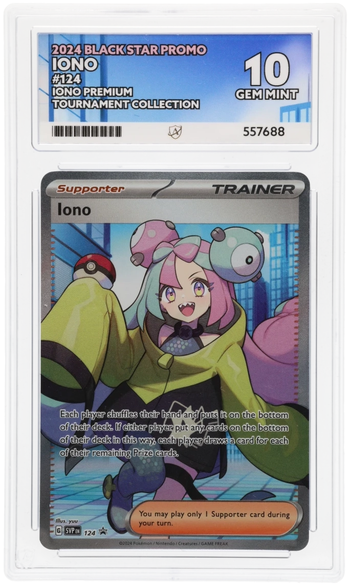 Pokemon Graded Card - Iono SVP 124 Promo - Ace Gem Mint 10 (557688)
