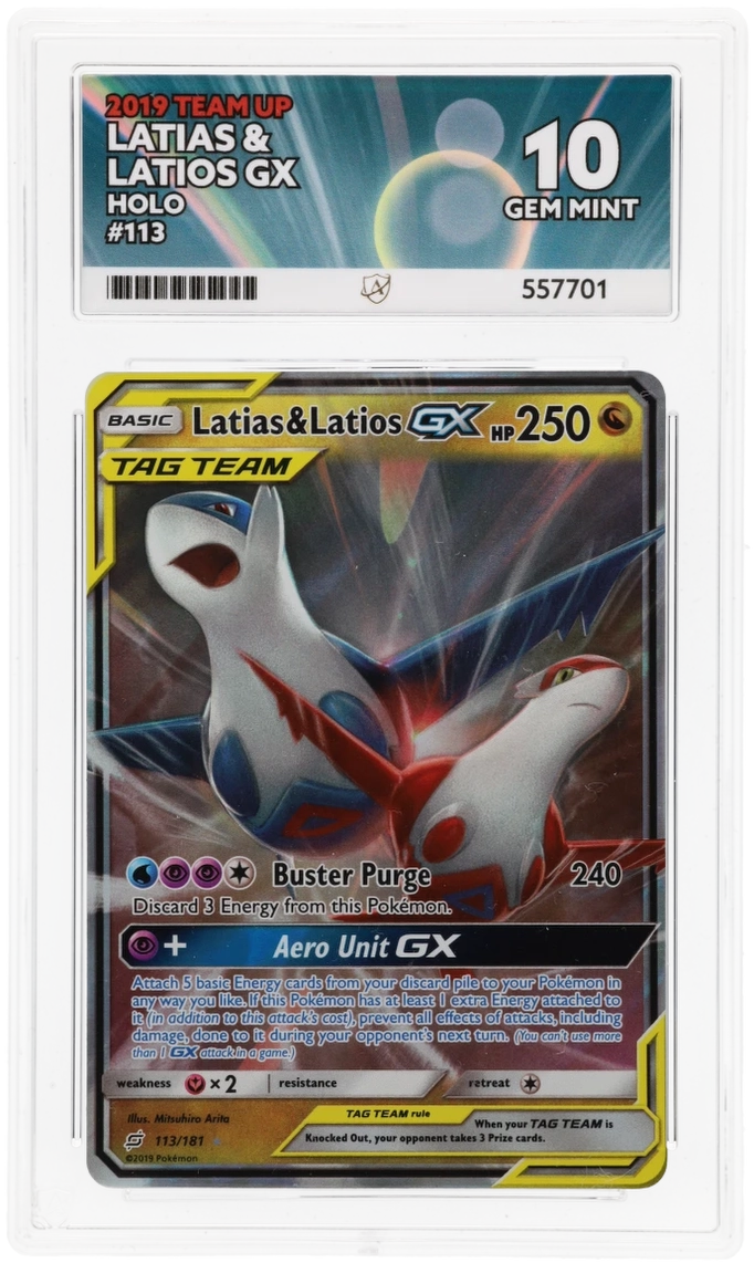 Pokemon Graded Card - Latias & Latios GX 113/181 - Ace Gem Mint 10 (557701)