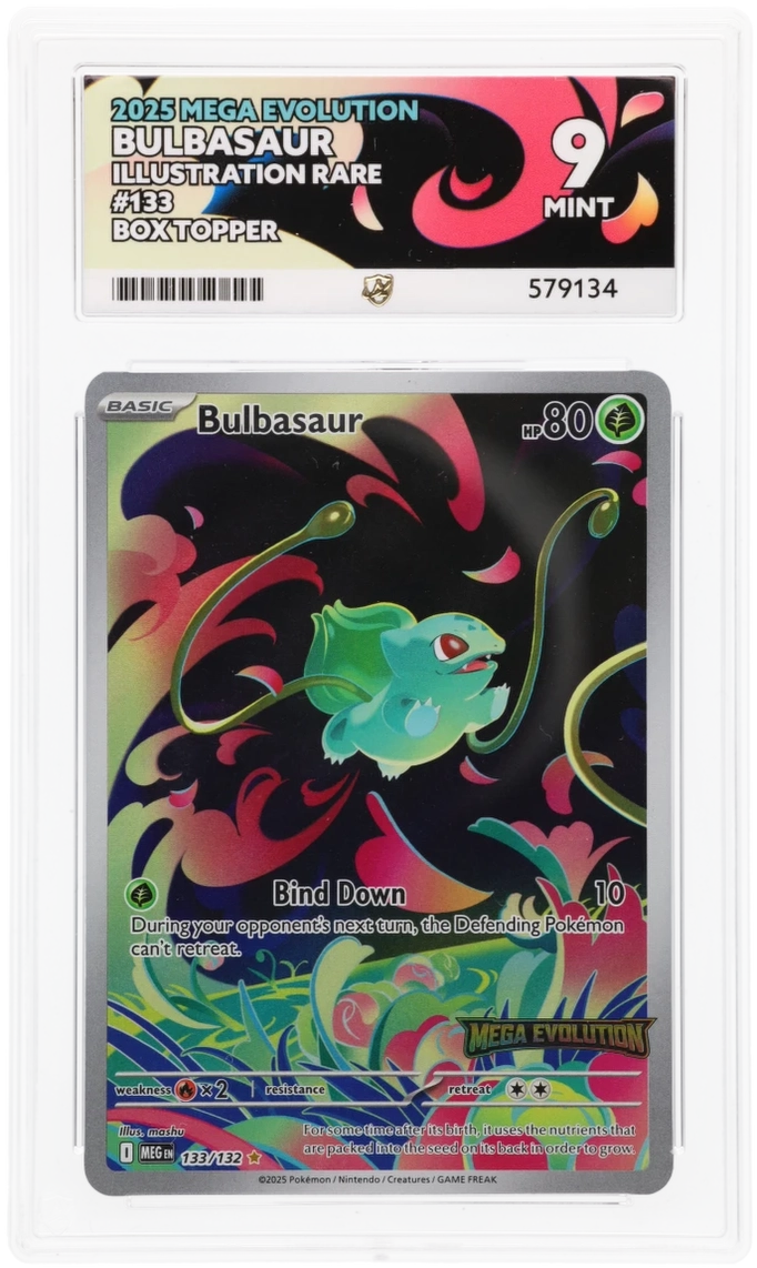 Pokemon Graded Card - Bulbasaur - 133/132 Box Topper Ace 9 (579134)