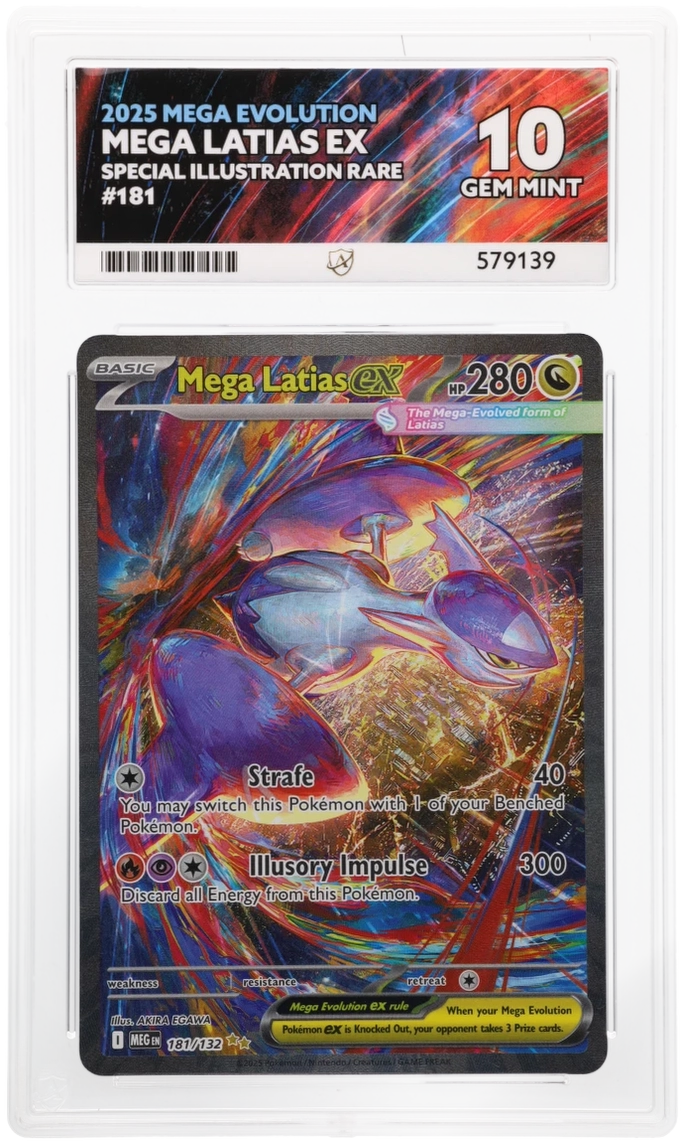 Pokemon Graded Card - Mega Latias ex - 181/132 - Ace Gem Mint 10 (579139)