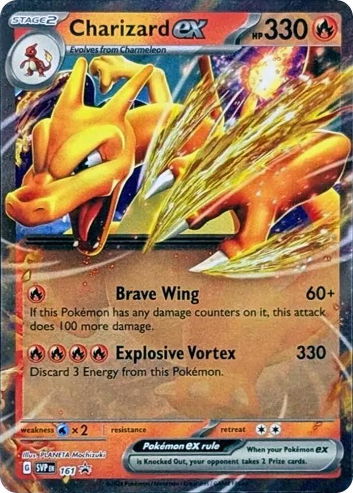 Pokemon Scarlet & Violet Promo Charizard ex 161 Holo Card - stylecreep.com