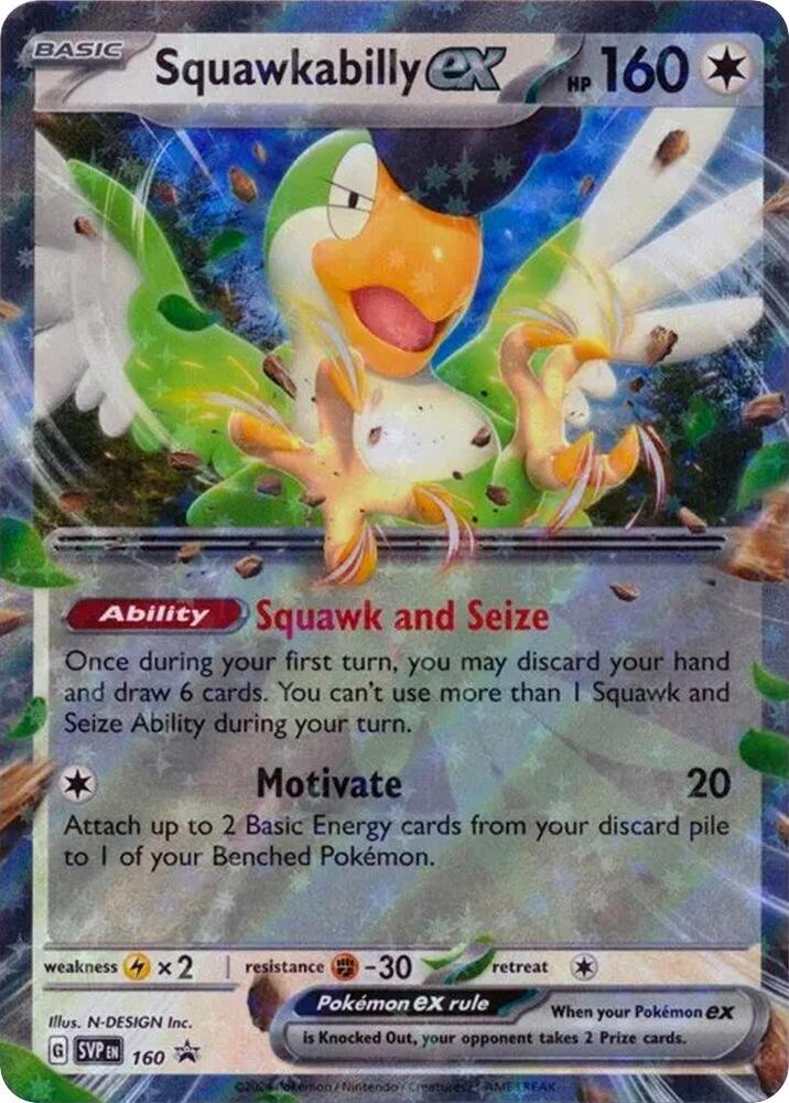 Pokemon Scarlet & Violet Promo Swuawkabilly ex 160 Holo Card - stylecreep.com